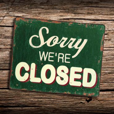 Schild "closed"